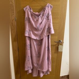 Elegant Pink Floral Women's Dress